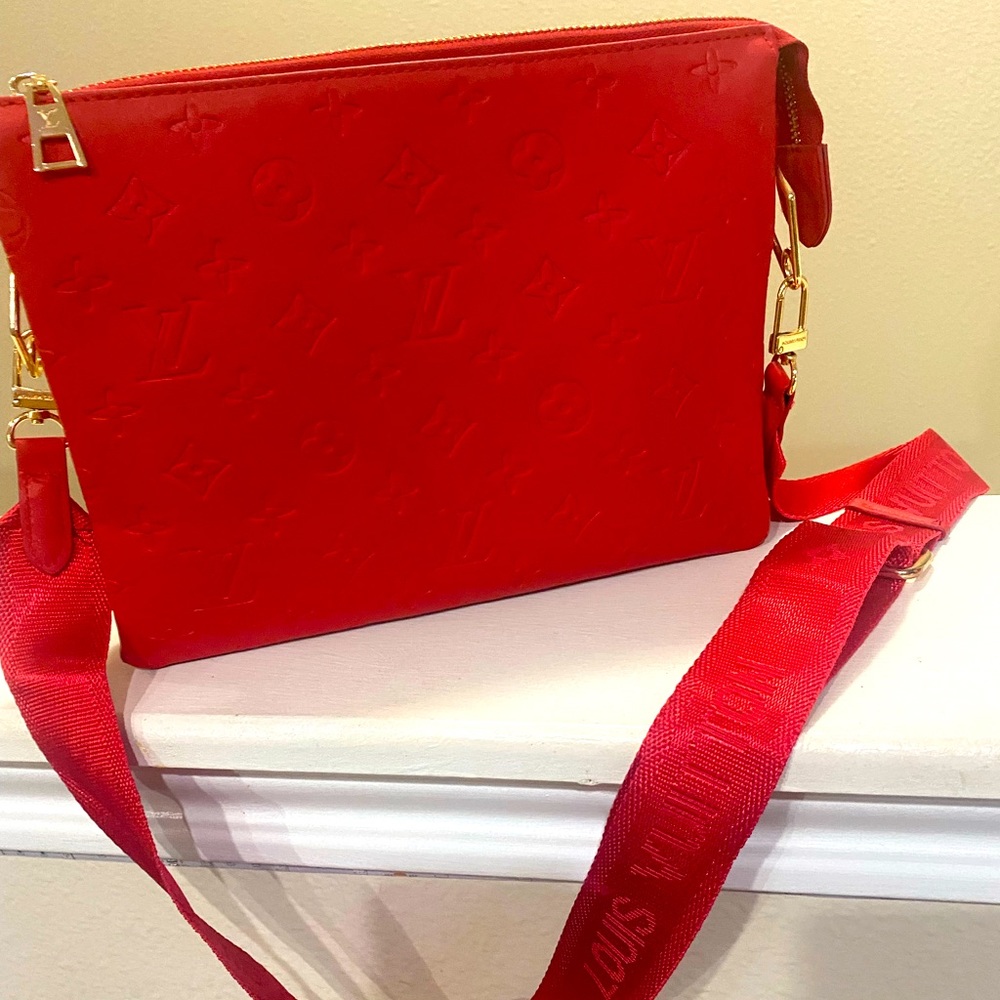 Red Monogrammed Crossbody.